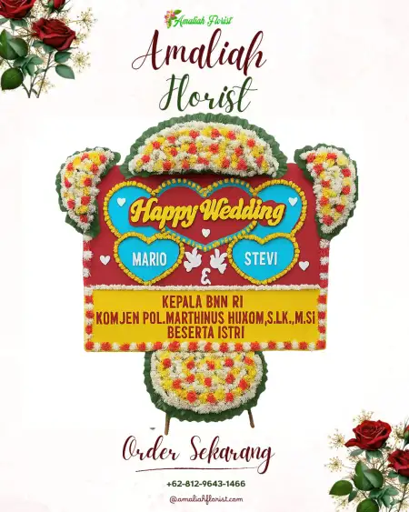 Papan Bunga Pernikahan Buniara